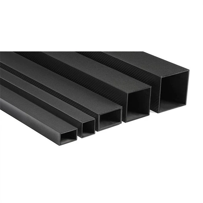 Tube Rectangulaire En Fibre De Carbone